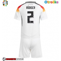 Otroške Nogometnih dresov Nemčija Antonio Rudiger #2 Domači EP 2024 Kratki rokavi (+ hlače)